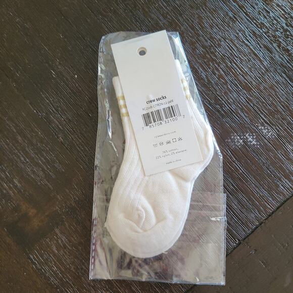 Rylee + Cru Citron Crew Socks 12-24m NWT - Picture 2 of 2
